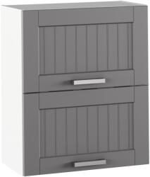 TEMPO KONDELA Felső szekrény, sötétszürke/fehér, JULIA TYP 7 - mindigbutor