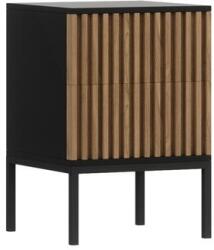 ELTAP Meorati 40 éjjeliszekrény fekete, artisan oak éjjeli szekrény, fekete - mindigbutor
