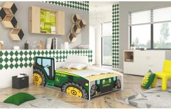 ADRK TRACTOR GREEN matraccal 140x70 ágy, Zöld - mindigbutor