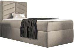 Miló Bútor St7 boxspring ágy, világosbézs, balos (100 cm)
