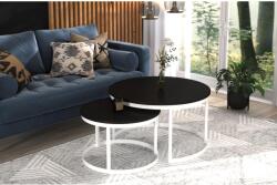 ADRK OKIN 2 az 1-ben kávéasztal, Fehér, Fekete - mindigbutor