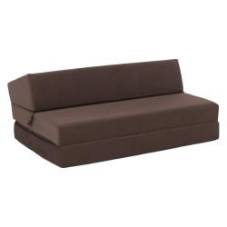 TEMPO KONDELA Összecsukható matrac/fotel, 2v1, barna Taupe, VEDIS - mindigbutor