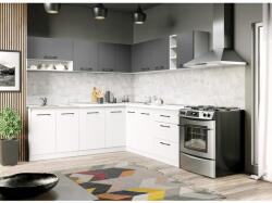 Mobiro Arthur fehér és szürke konyhabútor - 37 - 231, 6/211, 6 cm - mindigbutor