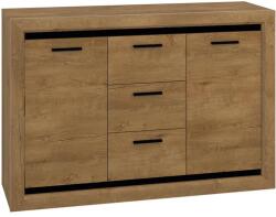 WIPMEB Baltica 09 komód tölgy lefkas/fekete