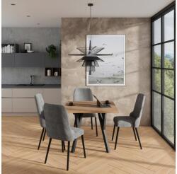 ADRK RODOS 83 asztal és szék készlet, Lefkás, Fekete - mindigbutor