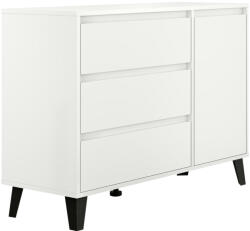 TEMPO KONDELA Komód, fehér, BOGAN 1D3S - smartbutor