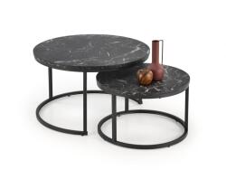 Halmar JAVA asztal készlet, fekete márvány / fekete - mindigbutor