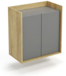 Halmar MOBIUS szekrény 2D szín: hikora tölgy/szürke - smartbutor