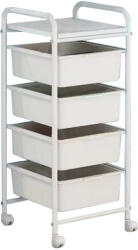 TEMPO KONDELA Mozgatható polcállvány, fehér, SUFIK