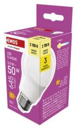 EMOS Bec LED Classic A60 / E27 / 5, 8 W (50 W) / 645 lm / alb cald