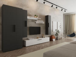 Mobiro Star Nappali Szekrénysor C65- Antracitszürke és Fehér színben