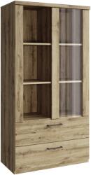 TEMPO KONDELA Alacsony vitrin 1W2S, navarra tölgy, DORSI - mindigbutor