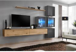 Wipmeble Szekrénysor switch grafit szürke és wotan tölgy színben - mindigbutor