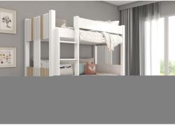 ADRK Ágy emeletes két személyes ARTA 200x90 matraccal, Fehér, Sonoma - mindigbutor