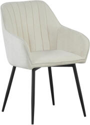 TEMPO KONDELA Design fotel, krémszínű/fekete, VAJRO - smartbutor