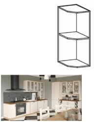 TEMPO KONDELA Felső sarokszekrény, fehér, ROYAL G25PZ - mindigbutor