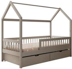 ADRK Galicja házikó ágy matraccal, Szürke, Szürke - mindigbutor - 181 818 Ft