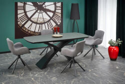 Halmar SILVESTRO asztal sötétszürke, lába fekete - smartbutor