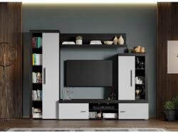 Mobiro MAX C09 nappali szekrénysor fehér-ferrara színben