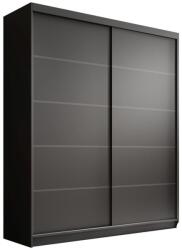 ADRK Tolóajtós szekrény Hannah 180, Fekete, Fekete - mindigbutor