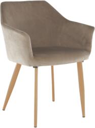TEMPO KONDELA Szék, szövet Taupe szürke-barna/bükk, ODOVEL - mindigbutor