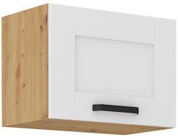 TEMPO KONDELA Felső szekrény, fehér/artisan tölgy, LULA 50 GU-36 1F