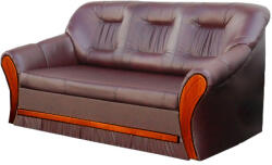 Miló Bútor Oregon 3-as kanapé, bordó - mahagóni fabetét - smartbutor