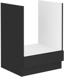 TEMPO KONDELA Alsó szekrény a beépített tűzhelyhez, fekete, SIBER 60 D GAZ BB - mindigbutor