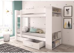 ADRK GARET emeletes dupla ágy 180x80, Fehér - mindigbutor