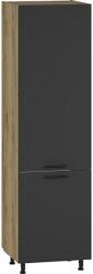 Halmar VENTO DL-60/214 magas rakodószekrény, szín: craft tölgy/antracit