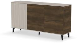 Halmar RANDOM 2 KM-1 komód, szín: kasmír/dió/fekete - mindigbutor