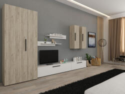 Mobiro Star Nappali Szekrénysor C31- Szürke tölgy és Fehér színben