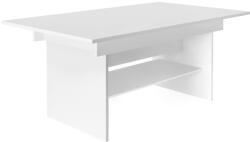 TEMPO KONDELA Kihúzható étkező-/dohányzóasztal, fehér, 120/160x70 cm, LAVKO - smartbutor