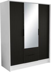 ADRK NOREL 150 tükrös tolószekrény, Fehér, Fekete