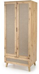 Halmar BORNEO S-1 gardrób, kézműves tölgy / fekete - mindigbutor