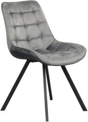 TEMPO KONDELA Étkezőszék, sötétszürke Velvet szövet/fekete, SAMIRA - mindigbutor