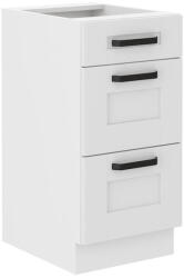 TEMPO KONDELA Alsó szekrény, fehér, LULA 40 D 3S BB - smartbutor