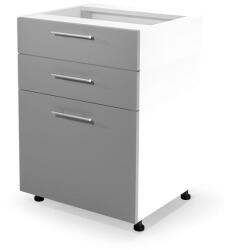 Halmar VENTO DS3-60/82 alsó fiókos szekrény, szín: fehér/világosszürke