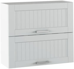 TEMPO KONDELA Felső szekrény, világosszürke/fehér, JULIA TYP 12 - smartbutor