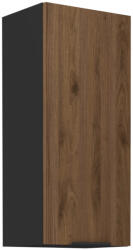 TEMPO KONDELA Felső szekrény, okapi dió/fekete, MENZO 40 G-90 1F - smartbutor