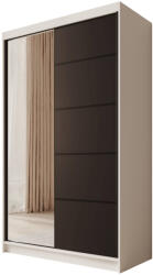 ADRK Tolóajtós szekrény Castello 120, Fehér, Fekete