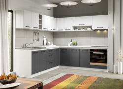 Mobiro Lorand szürke-fehér konyhabútor - 29 - 241, 6/241, 6 cm - smartbutor