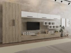 Mobiro Star Nappali Szekrénysor C19- Szürke tölgy- fehér színben