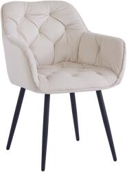 TEMPO KONDELA Dizájnos fotel, bézs Velvet szövet, FEDRIS NEW - mindigbutor