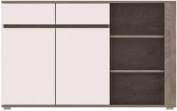 WIPMEB ARES AS4 komód tölgy ENDER. /fehér fényes - smartbutor