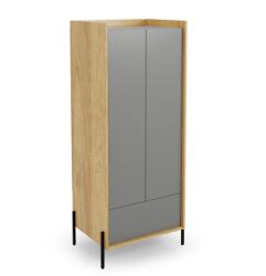 Halmar MOBIUS szekrény 2D szín: hikora tölgy/szürke poros - mindigbutor
