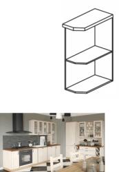 TEMPO KONDELA Alsó sarokszekrény, fehér, jobbos, ROYAL D25PZ - mindigbutor