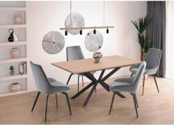 Halmar LEGARTO asztal natúr tölgy/fekete - mindigbutor