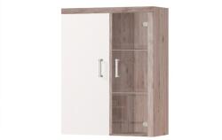 TEMPO KONDELA Vitrines faliszekrény, san marino/cream, CHERIS 4 - mindigbutor