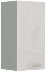 TEMPO KONDELA Felsőszekrény, fehér magasfényű, PRADO 40 G-72 1F - mindigbutor